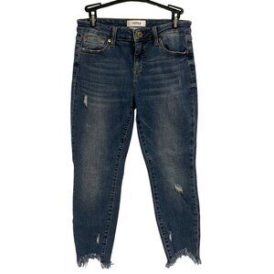 Pistola Factory‎ Distressed Shark Bite Hem Cropped Jeans Size 27